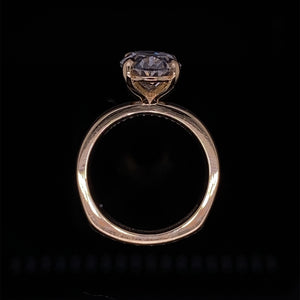 4.00ct Oval Diamond Engagement Ring in 18K Yellow Gold (Lab Grown)