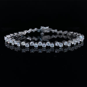 5.86cttw Alternating Diamond Tennis Bracelet