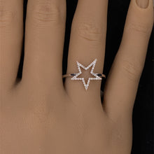 Load image into Gallery viewer, Diamond Star Ring 14K White Gold
