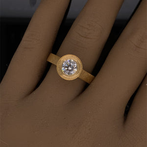 Wayzata Jewelers Original Designed and Made 22K Yellow Gold Diamond Ring