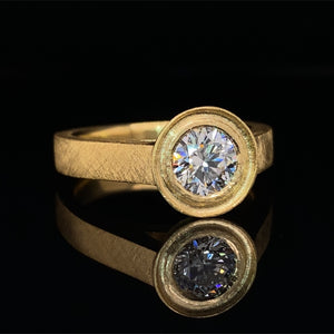 Wayzata Jewelers Original Designed and Made 22K Yellow Gold Diamond Ring