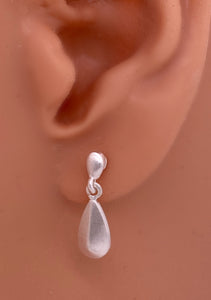 Kelim Teardrop Post Fine Silver Earrings