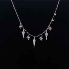 Load image into Gallery viewer, Brown and White Diamond Dangle Necklace
