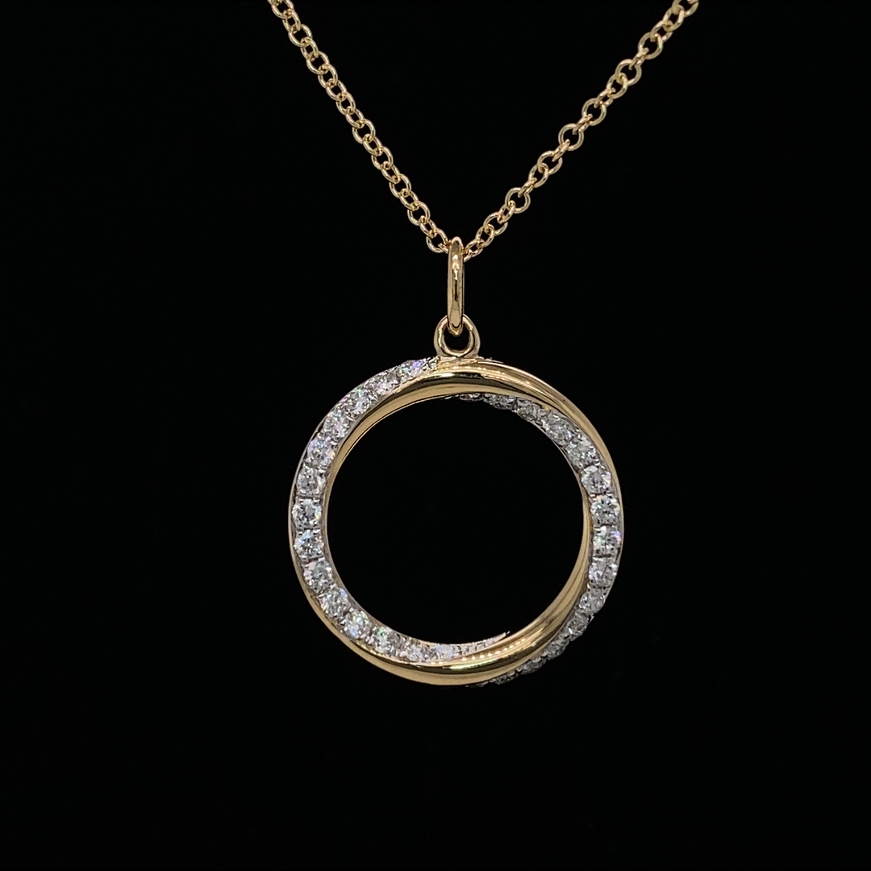 Diamond Circle Pendant - deJonghe Original Jewelry