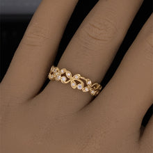 Load image into Gallery viewer, 14K Yellow Gold Detailed Band with Diamonds
