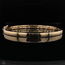 Load image into Gallery viewer, Diamond and 14K Yellow Gold Bangle Bracelet

