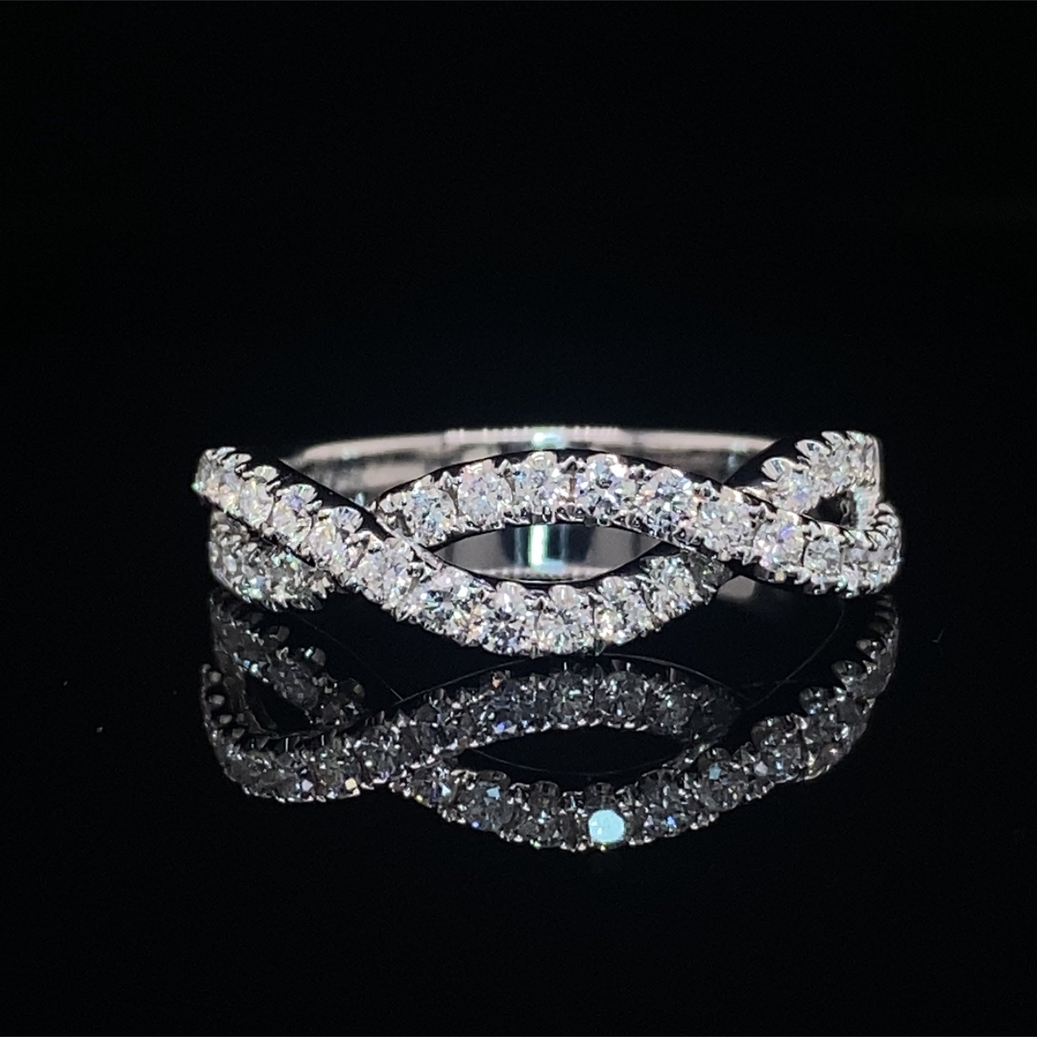 Diamond Braid Ring 14K White Gold – Wayzata Jewelers