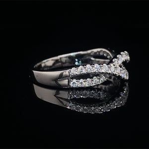 Diamond Braid Ring 14K White Gold