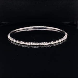 Diamond Flex Bangle Bracelet 14K White Gold
