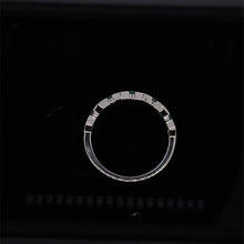 Load image into Gallery viewer, Emerald and Diamond Band in 14K White Gold
