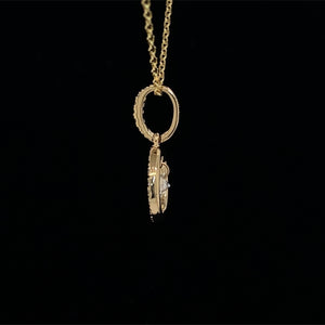 Floating Diamond Circle Pendant Necklace 14K Yellow Gold – Wayzata