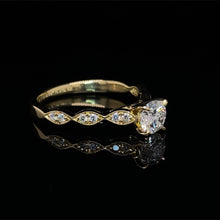 Load image into Gallery viewer, 0.54 ct Brilliant Round Diamond Detailed Engagement Ring
