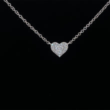 Load image into Gallery viewer, Diamond Heart Necklace in 14K White Gold
