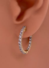 Load image into Gallery viewer, 1.85 ct Diamond In-out Hoop Earrings 14K Yellow Gold
