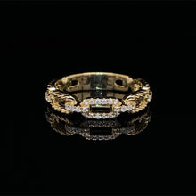Load image into Gallery viewer, Link Diamond Ring in 14K Yellow Gold
