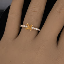 Load image into Gallery viewer, Double Claw 4-Prong Diamond Yellow Gold Engagement Ring
