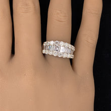 Load image into Gallery viewer, Baguette and Round Diamond Ring 14K White Gold
