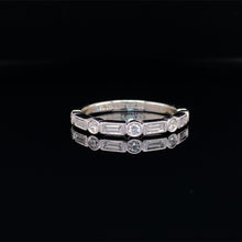 Load image into Gallery viewer, Brilliant Round and Baguette Diamond Band
