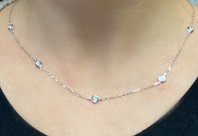 Load image into Gallery viewer, Diamond Station 14K White Gold Necklace

