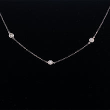 Load image into Gallery viewer, Diamond Station 14K White Gold Necklace
