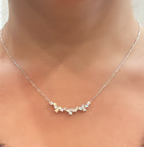 Vine Diamond Necklace in 14K White Gold