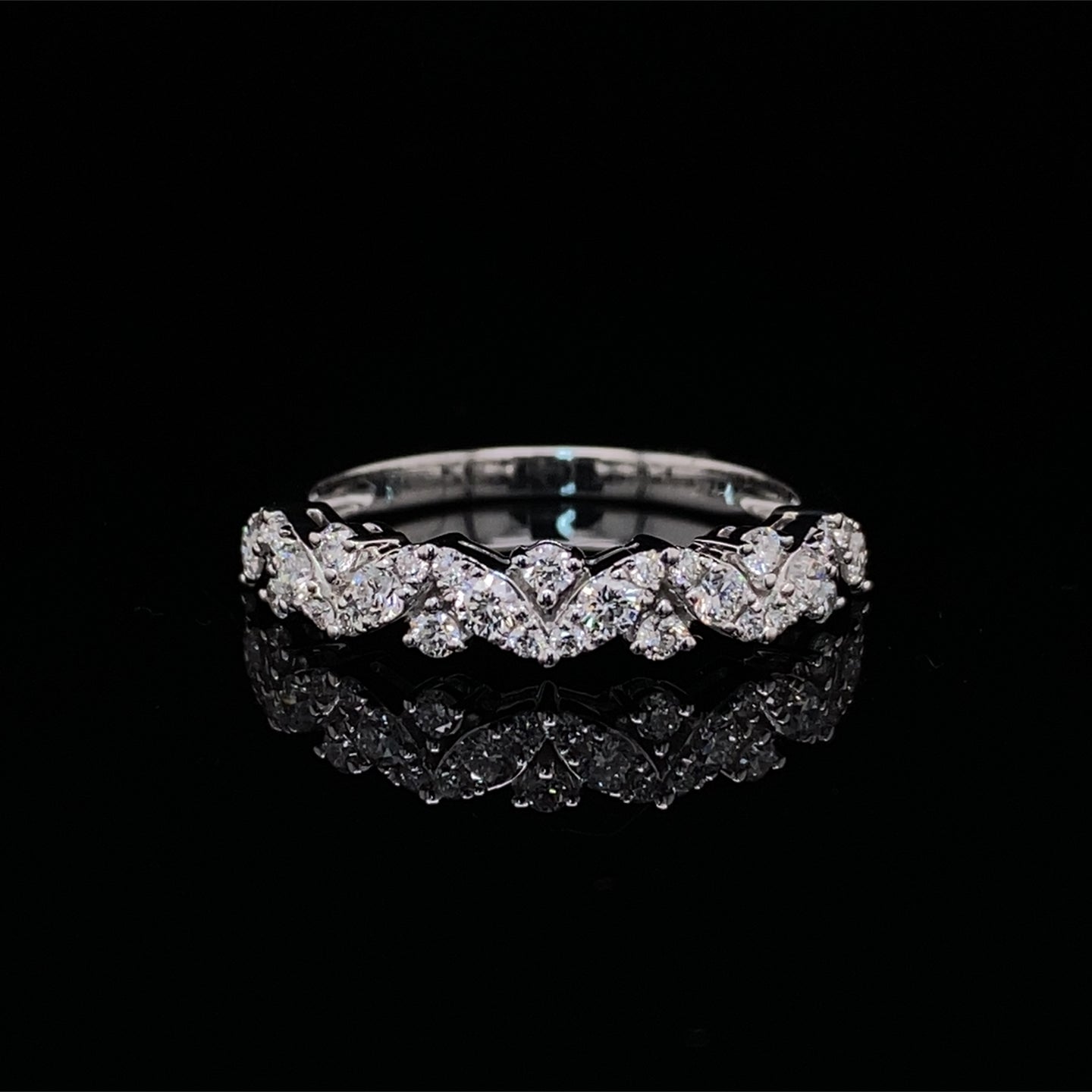 Diamond Band in 14K White Gold
