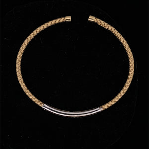 Diamond and Gold Woven Bracelet